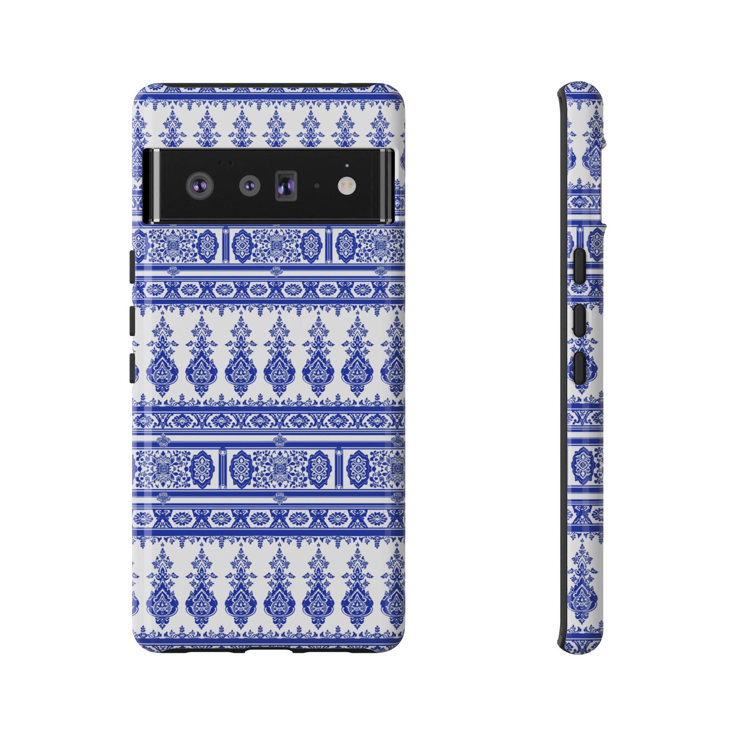 Thailand traditonal pattern Blue and white for Pixel