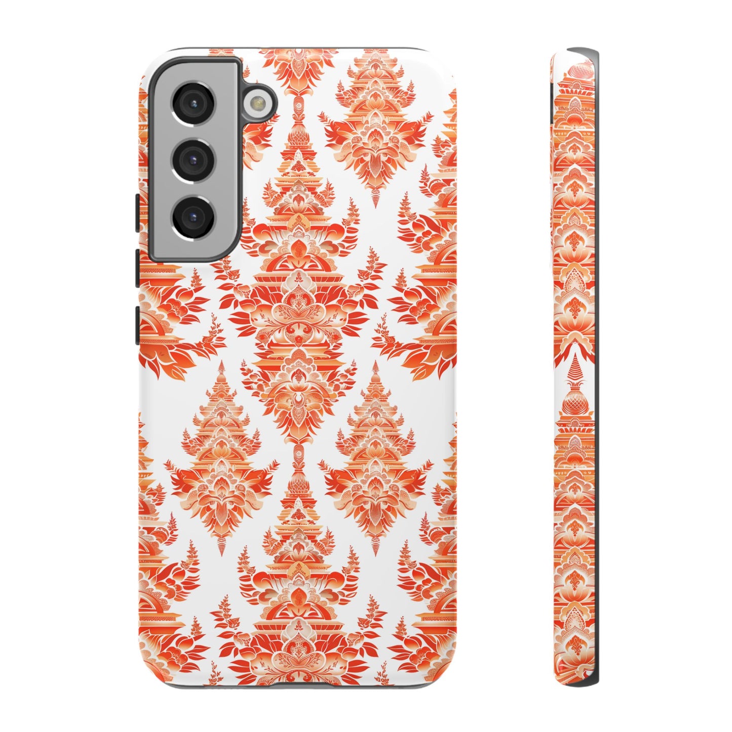 Red traditional motif on white of Galaxy
