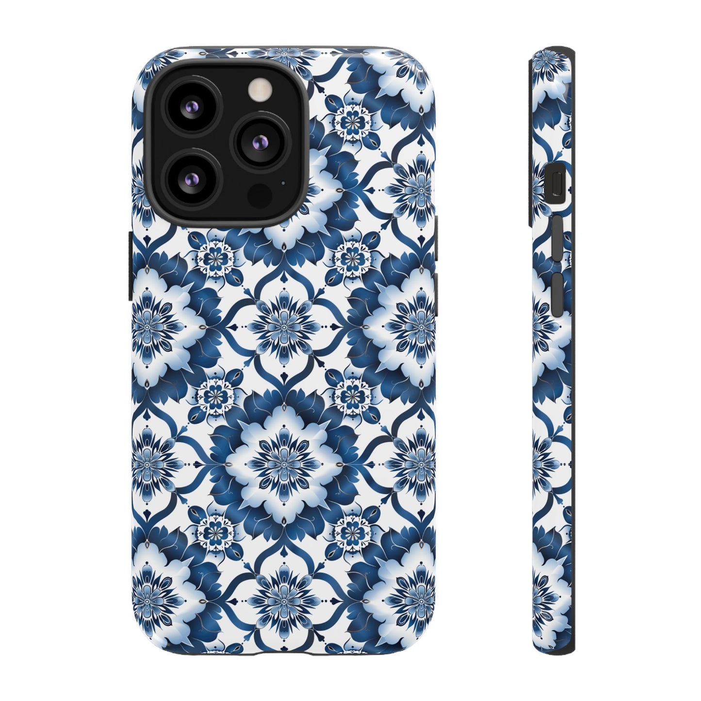 Blue on white Thai patterns Iphone