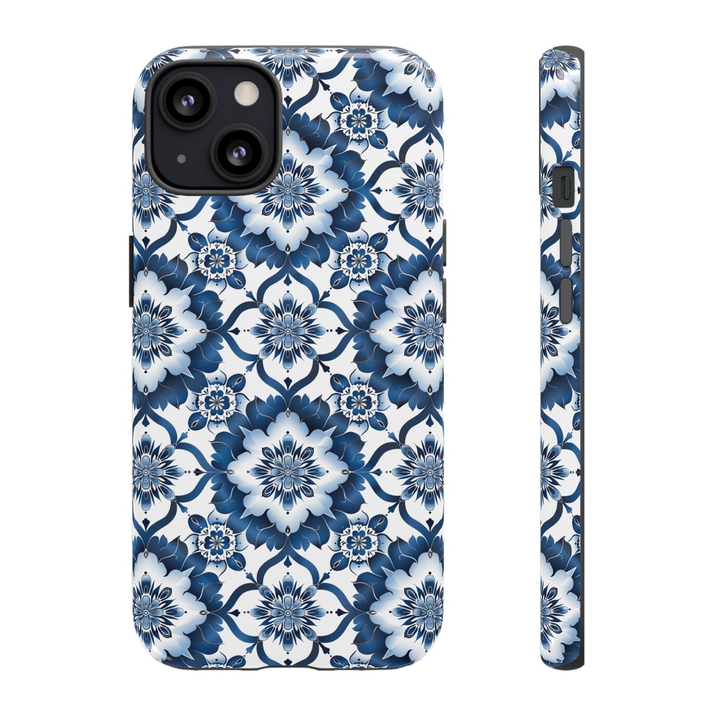 Blue on white Thai patterns Iphone
