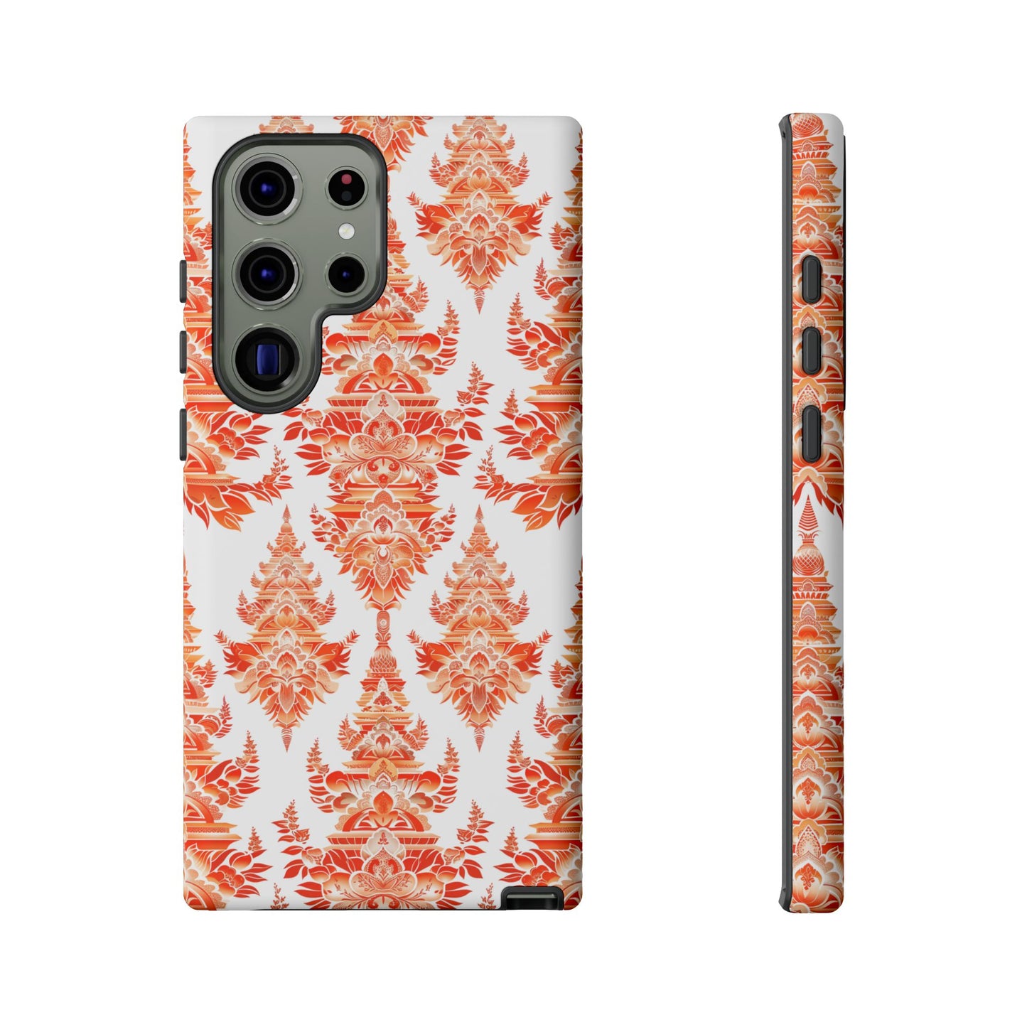 Red traditional motif on white of Galaxy