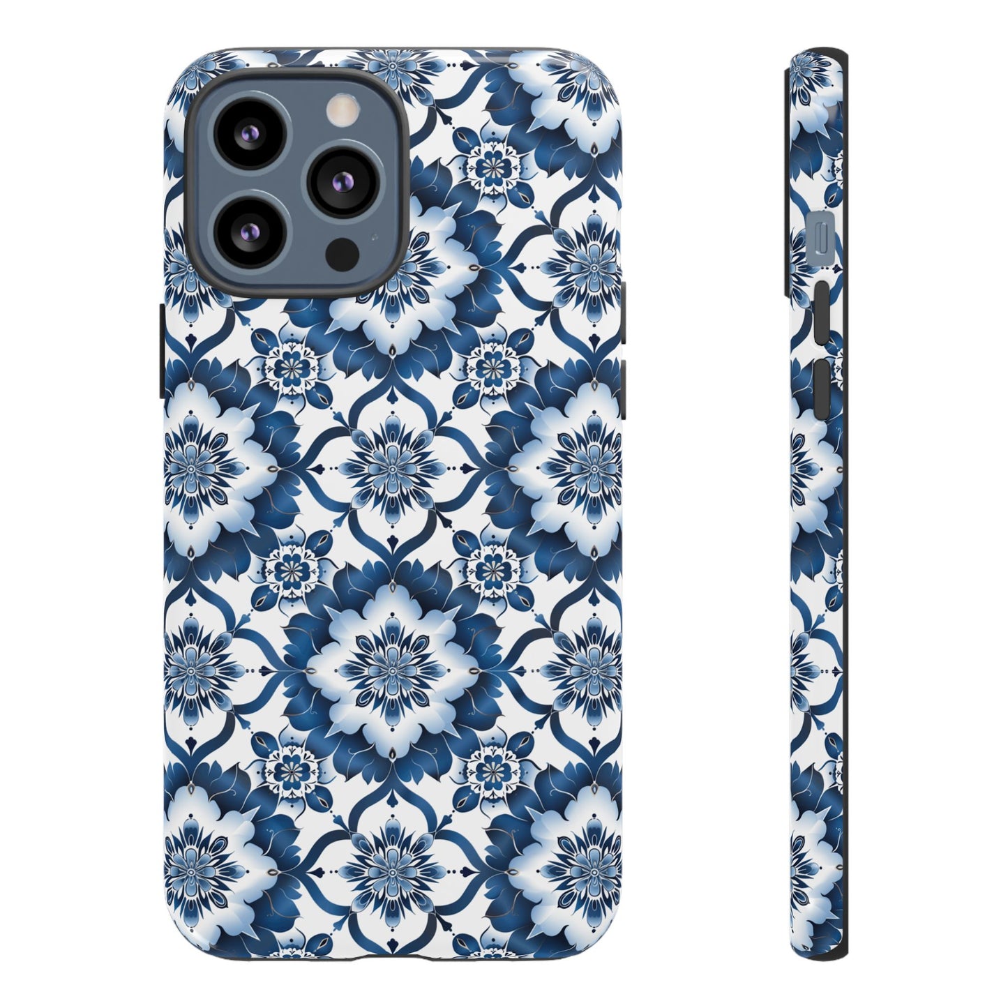 Blue on white Thai patterns Iphone