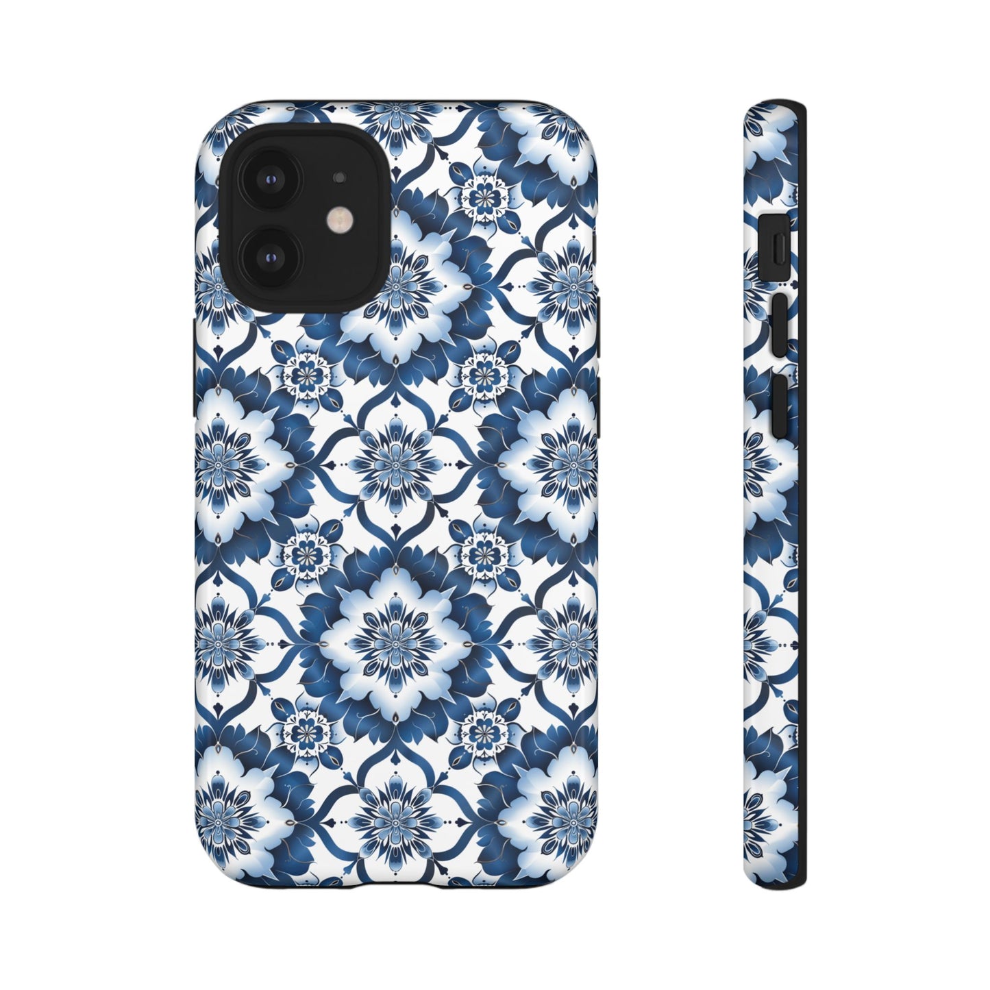Blue on white Thai patterns Iphone