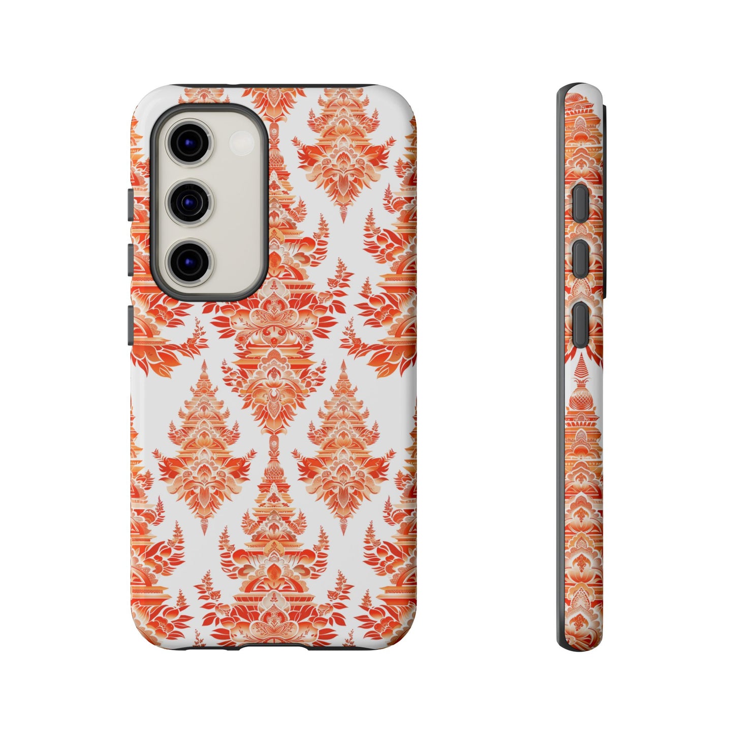 Red traditional motif on white of Galaxy