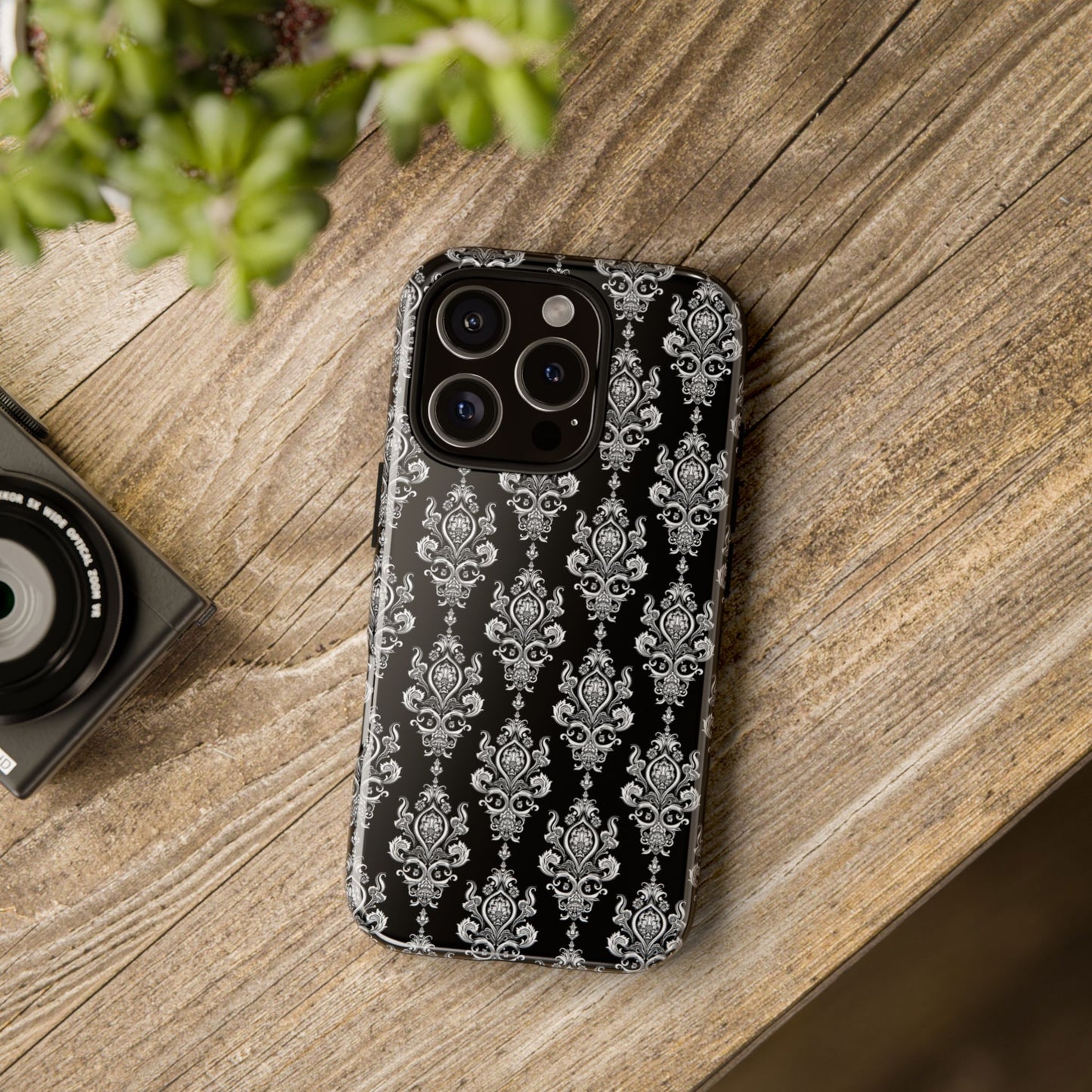 Traditional classy black and white motif from Thailande for Iphone