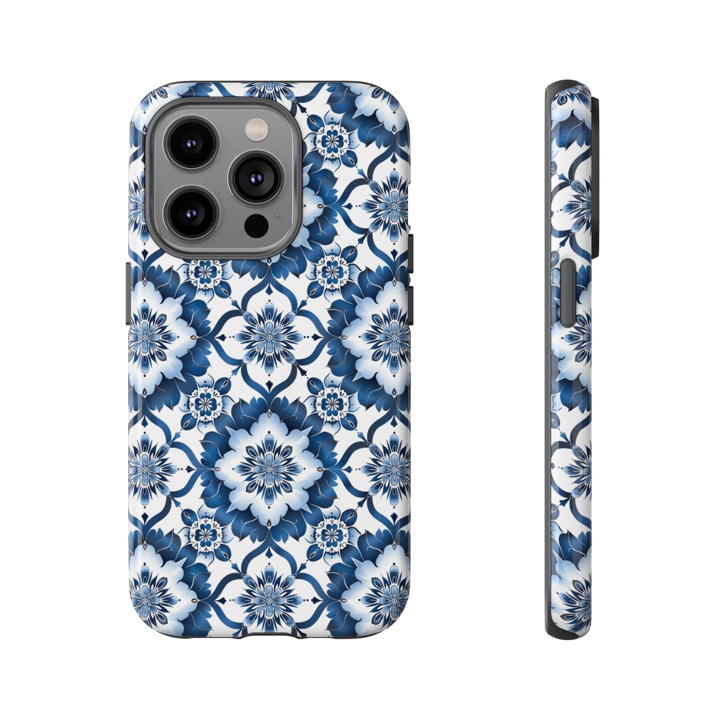 Blue on white Thai patterns Iphone