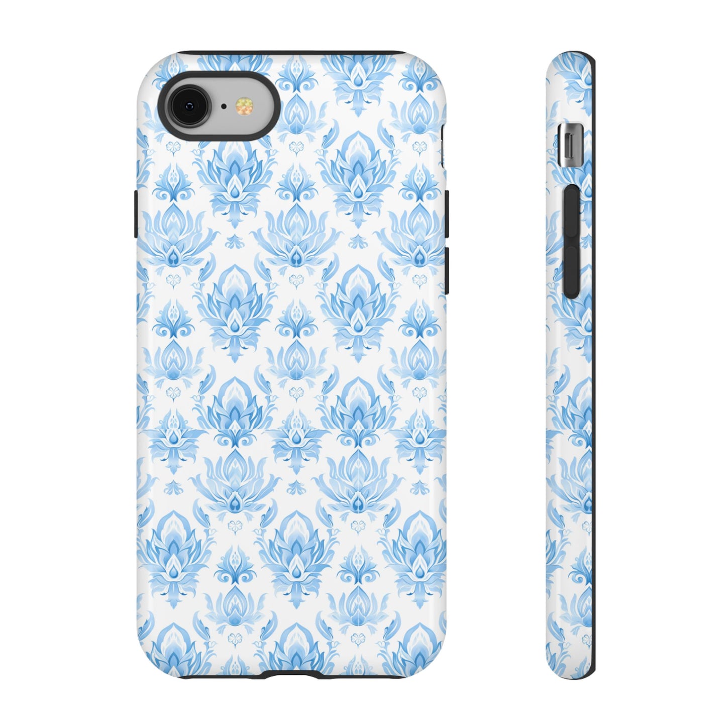 Traditional Thai motif Light blue on white for Iphone
