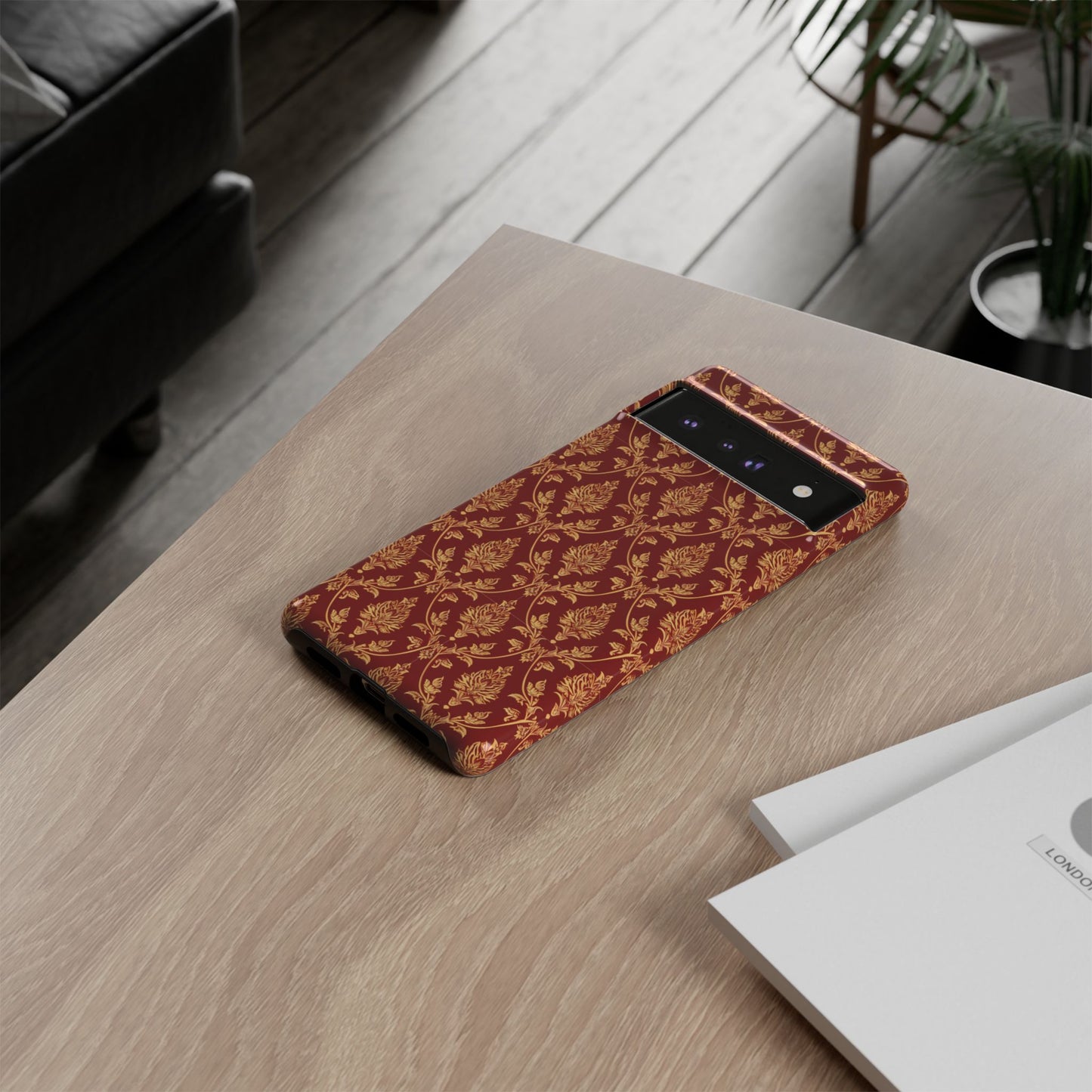 Thai traditional yellow on red patterns for Pixel