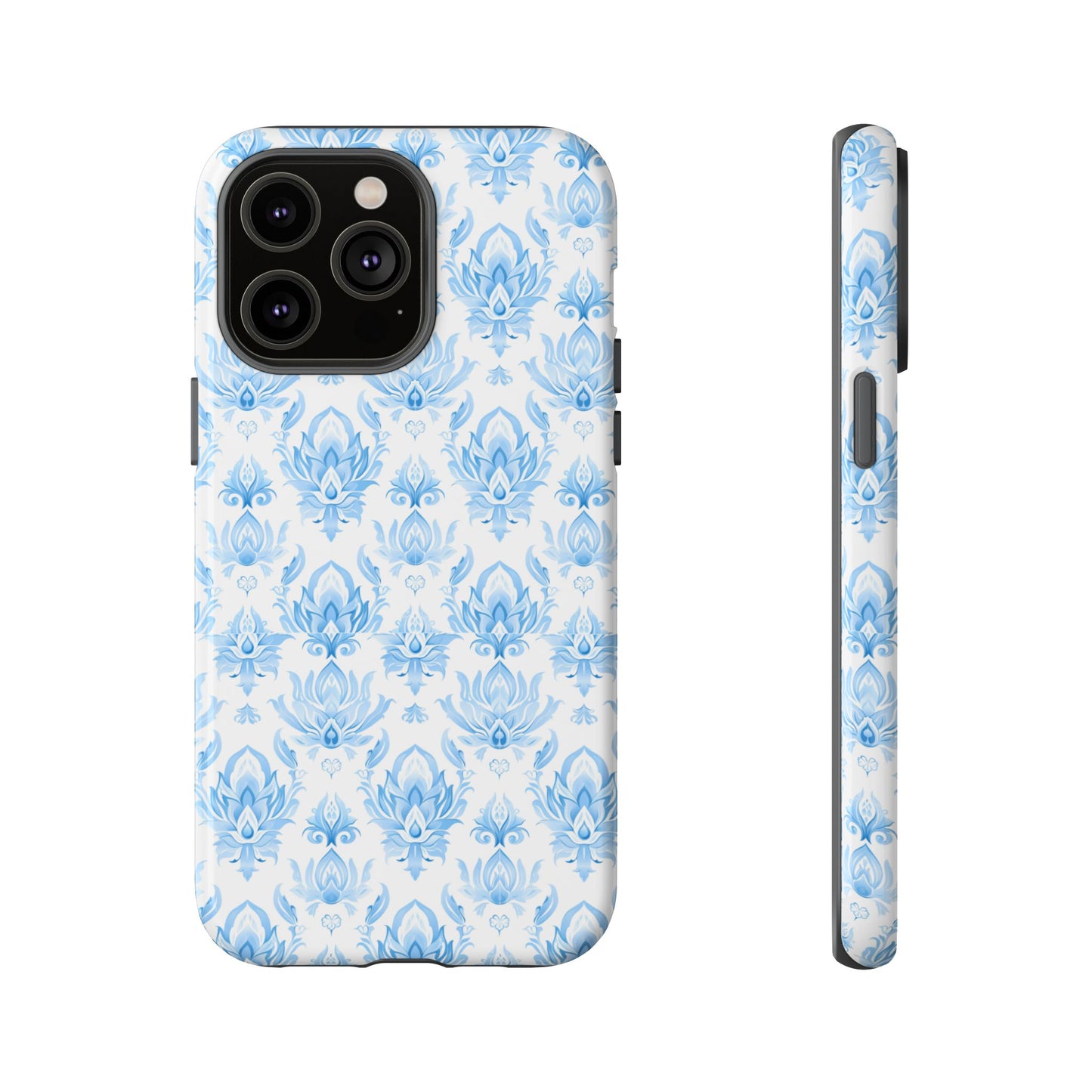 Traditional Thai motif Light blue on white for Iphone
