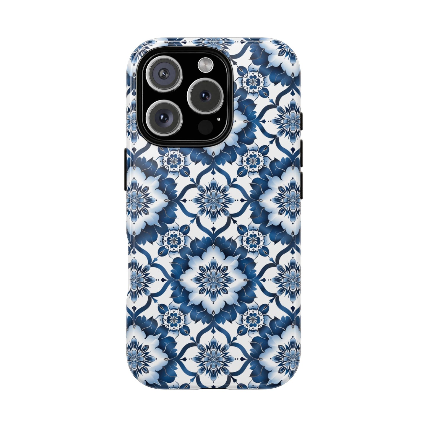 Blue on white Thai patterns Iphone