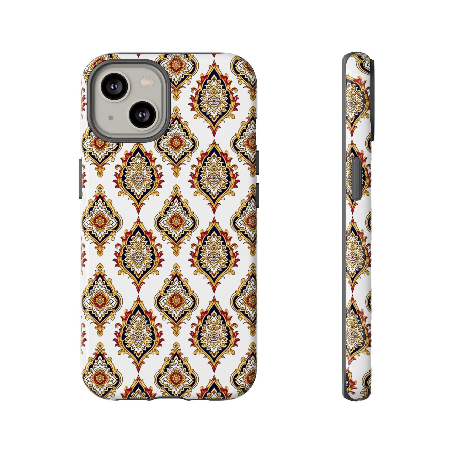 Traditonal green on white motif IPhone