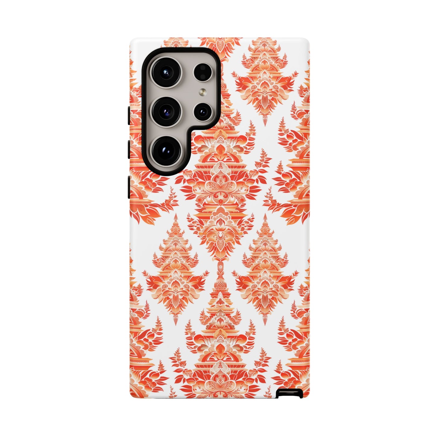 Red traditional motif on white of Galaxy