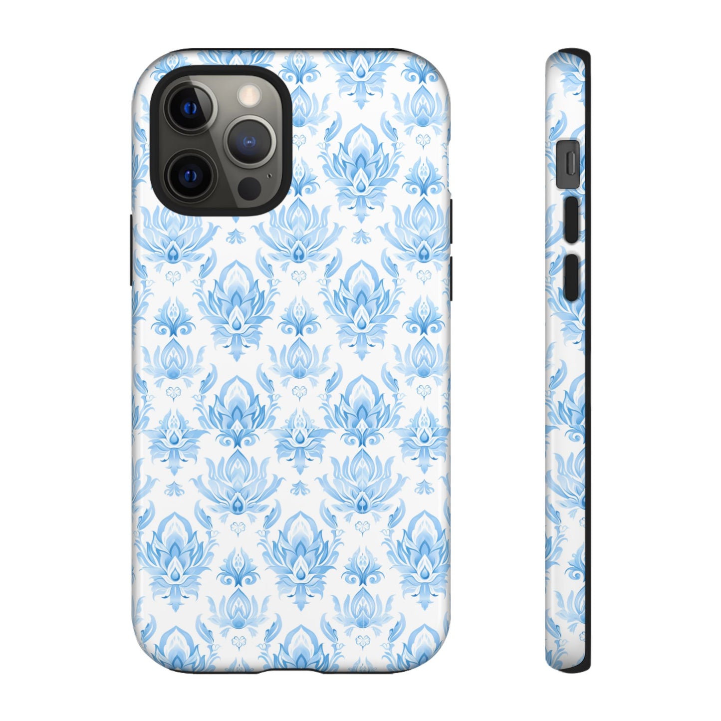 Traditional Thai motif Light blue on white for Iphone