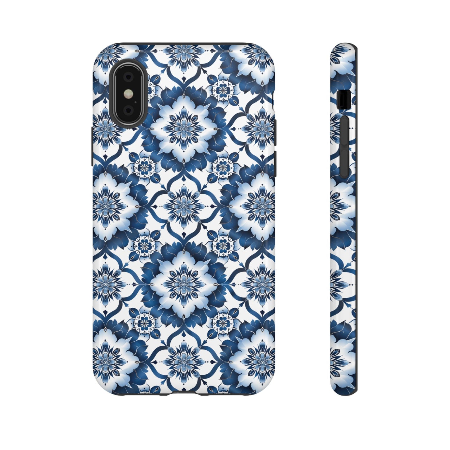 Blue on white Thai patterns Iphone