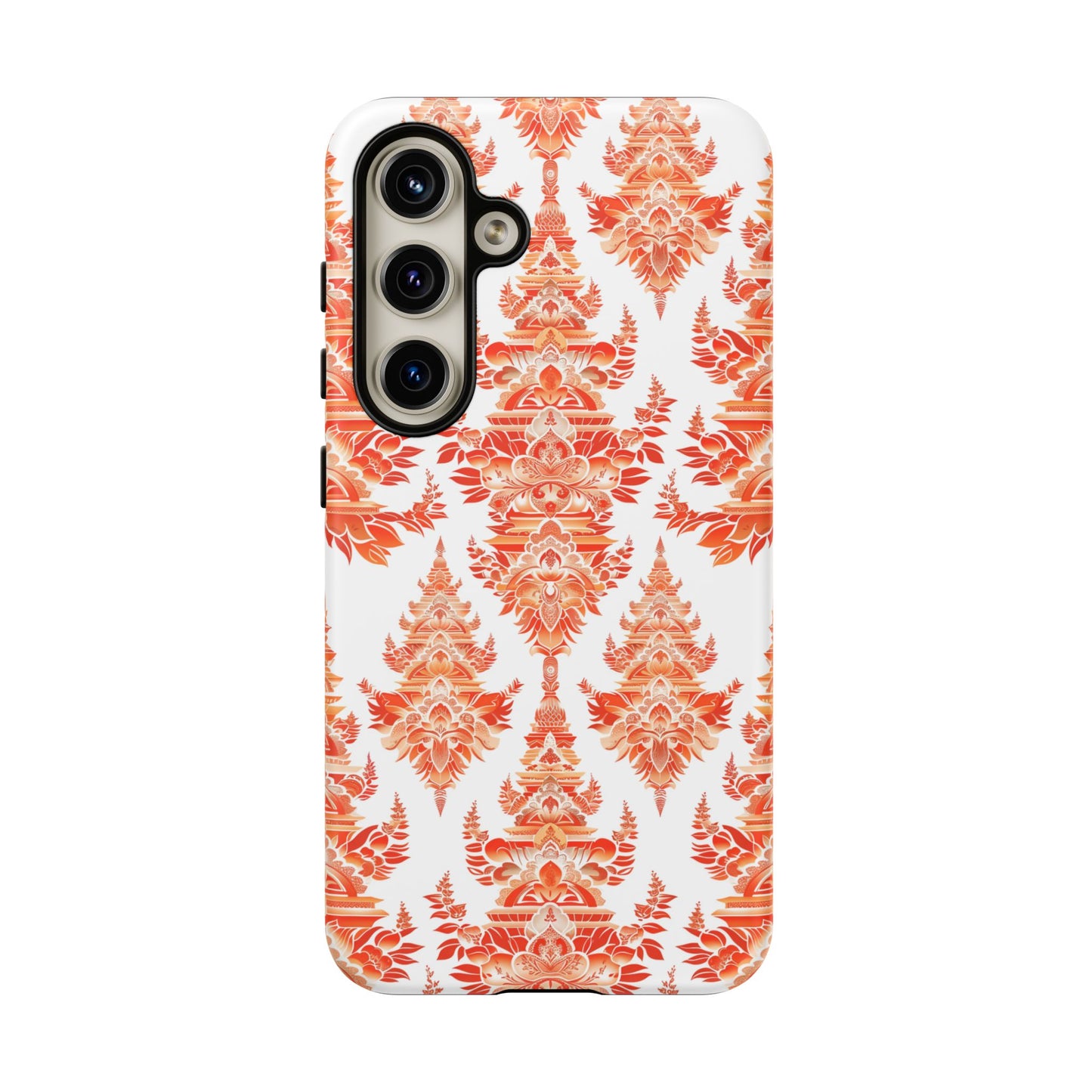 Red traditional motif on white of Galaxy