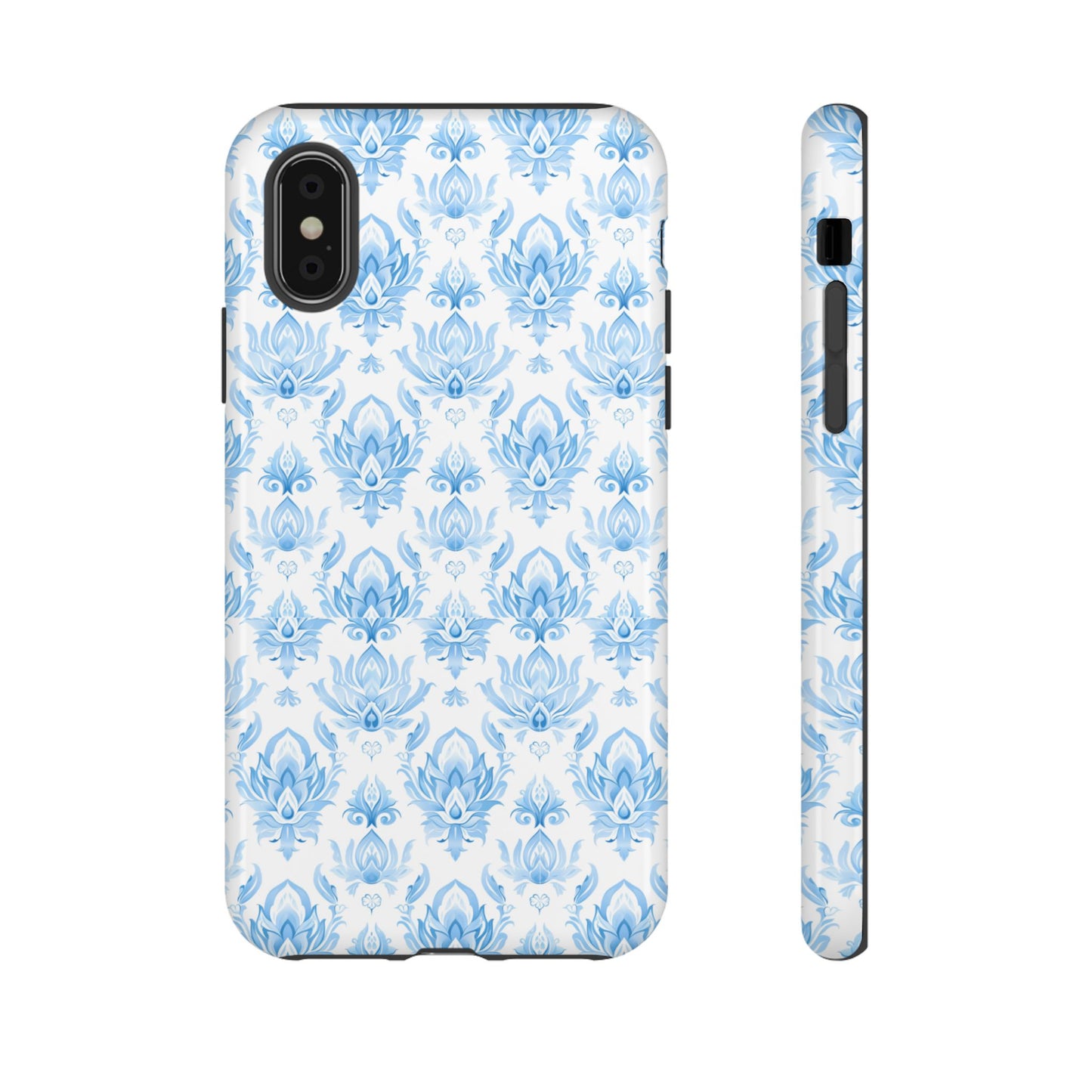 Traditional Thai motif Light blue on white for Iphone