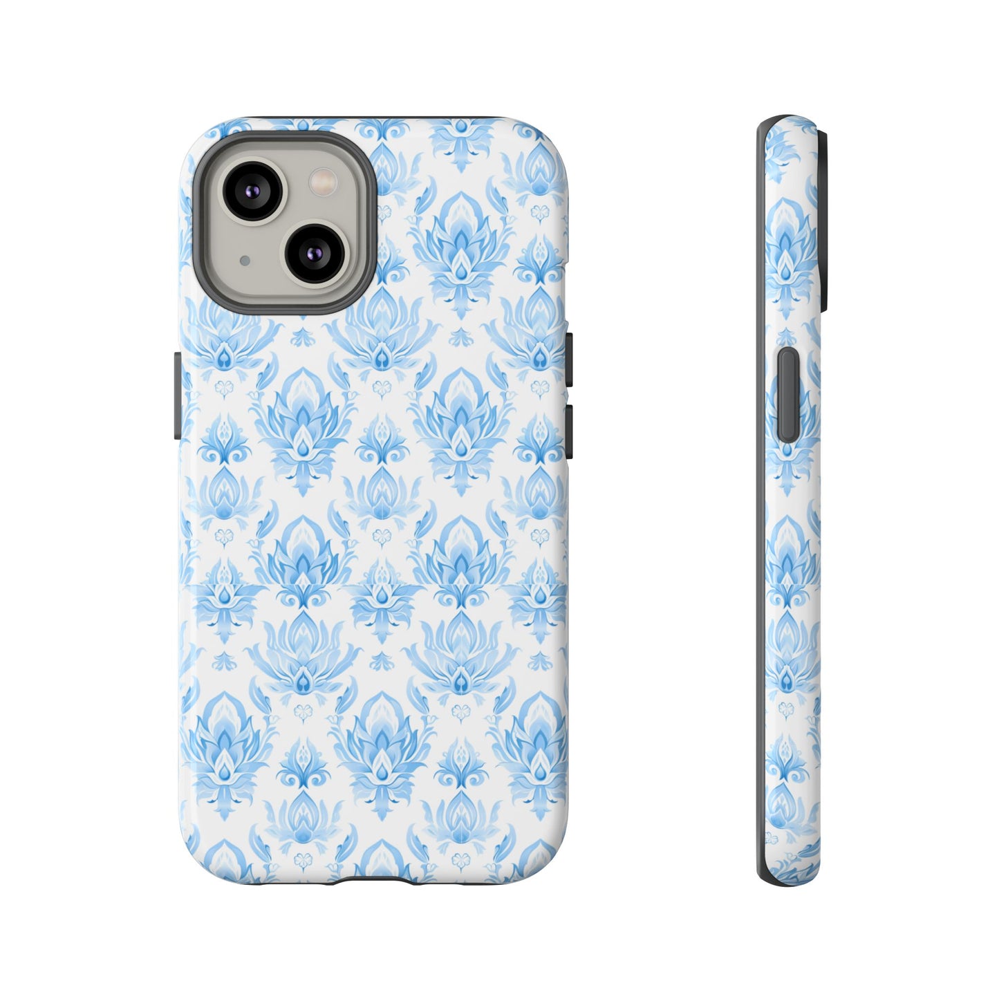 Traditional Thai motif Light blue on white for Iphone