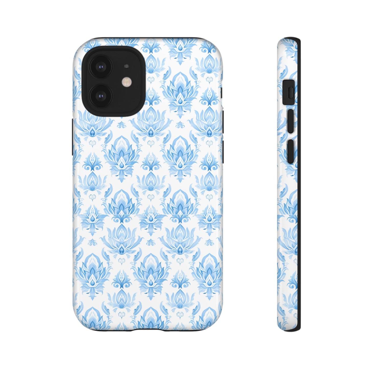 Traditional Thai motif Light blue on white for Iphone