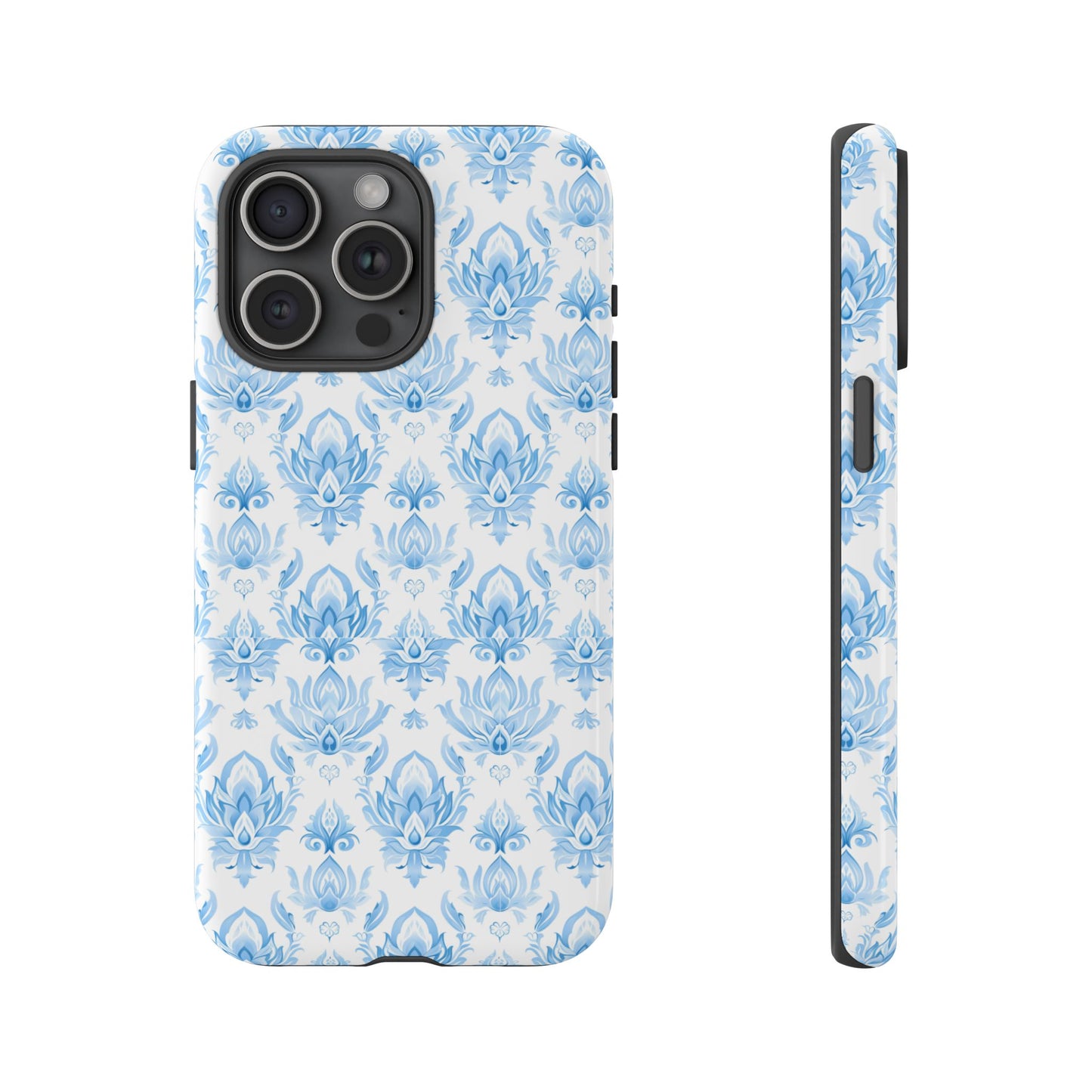 Traditional Thai motif Light blue on white for Iphone