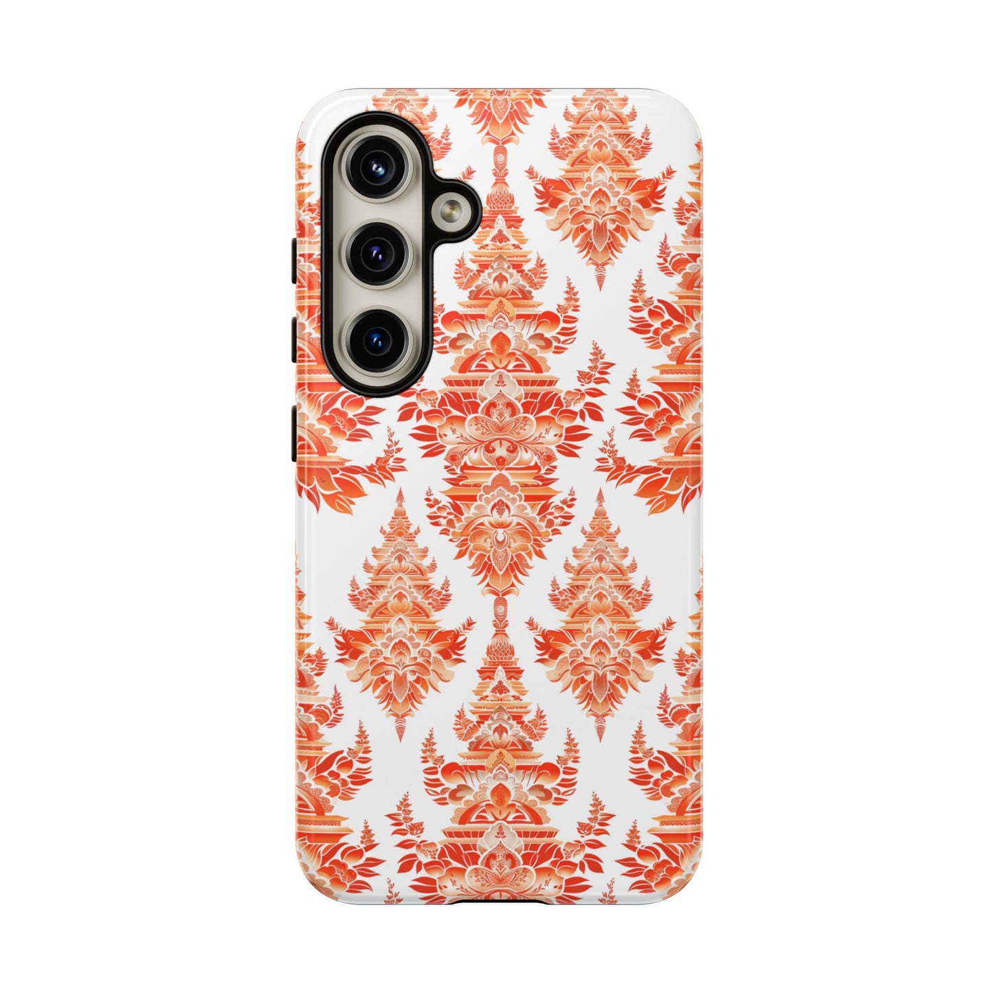 Red traditional motif on white of Galaxy