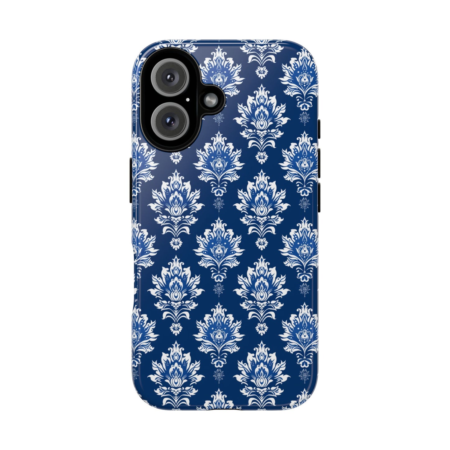 Traditional Thai pattern white motif on blue for Iphone