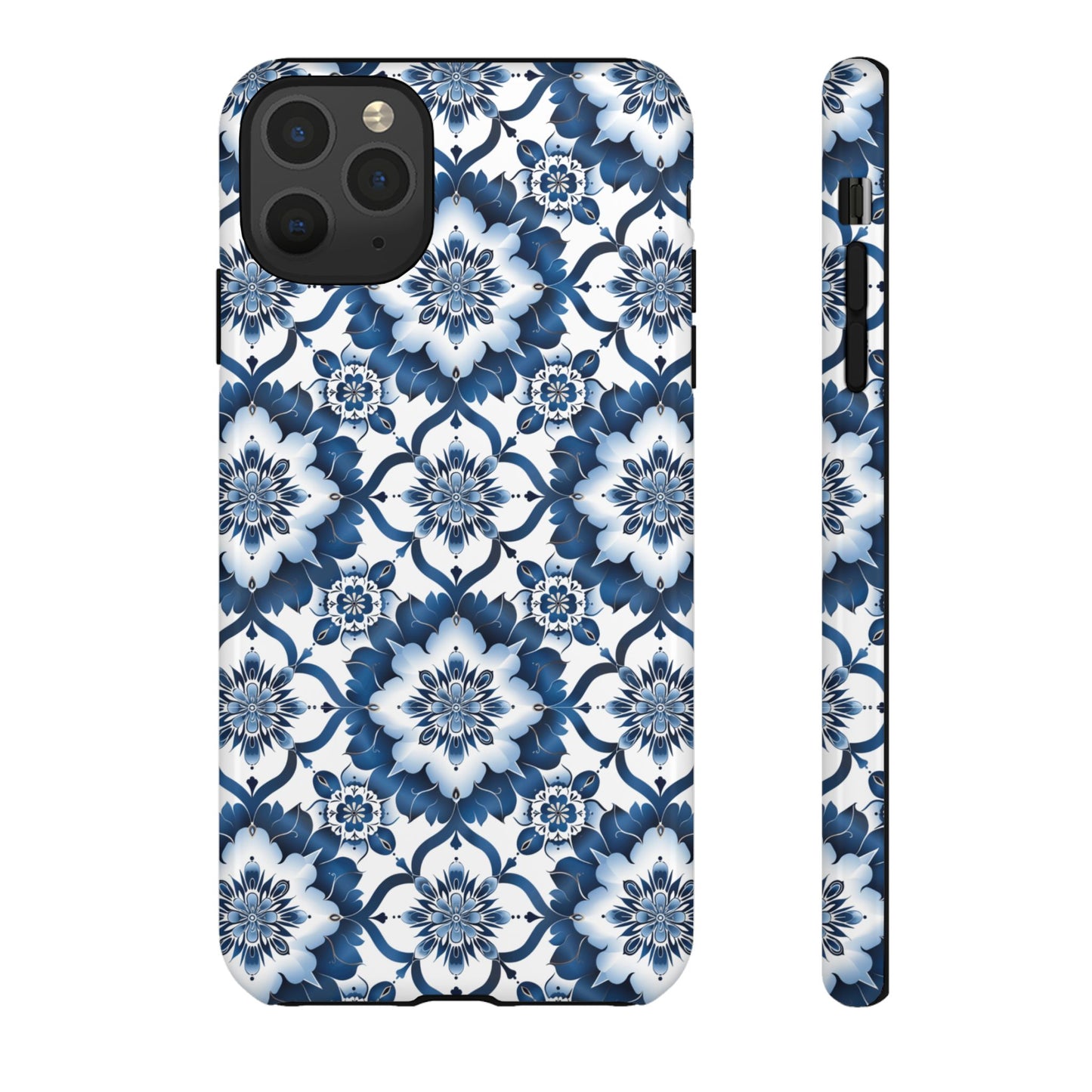 Blue on white Thai patterns Iphone