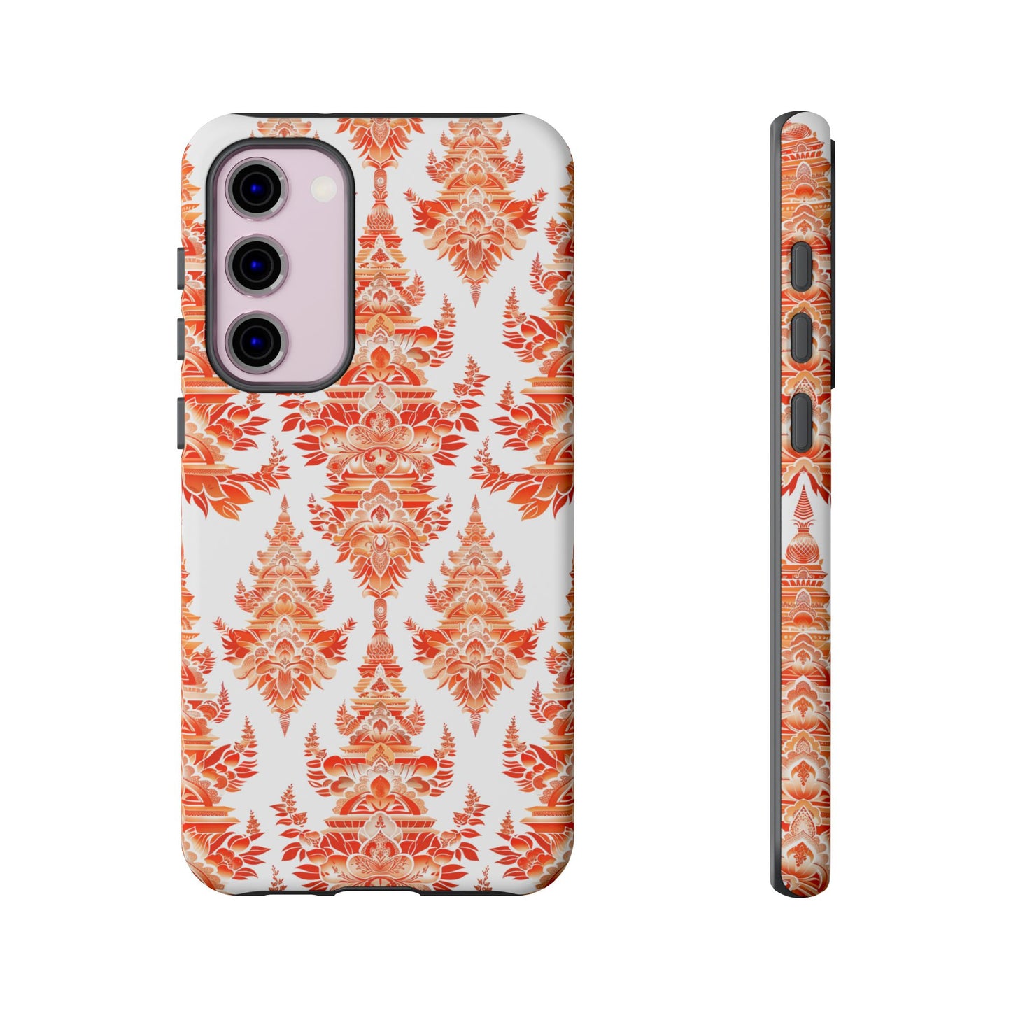 Red traditional motif on white of Galaxy
