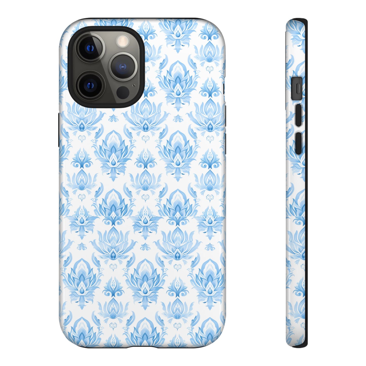 Traditional Thai motif Light blue on white for Iphone