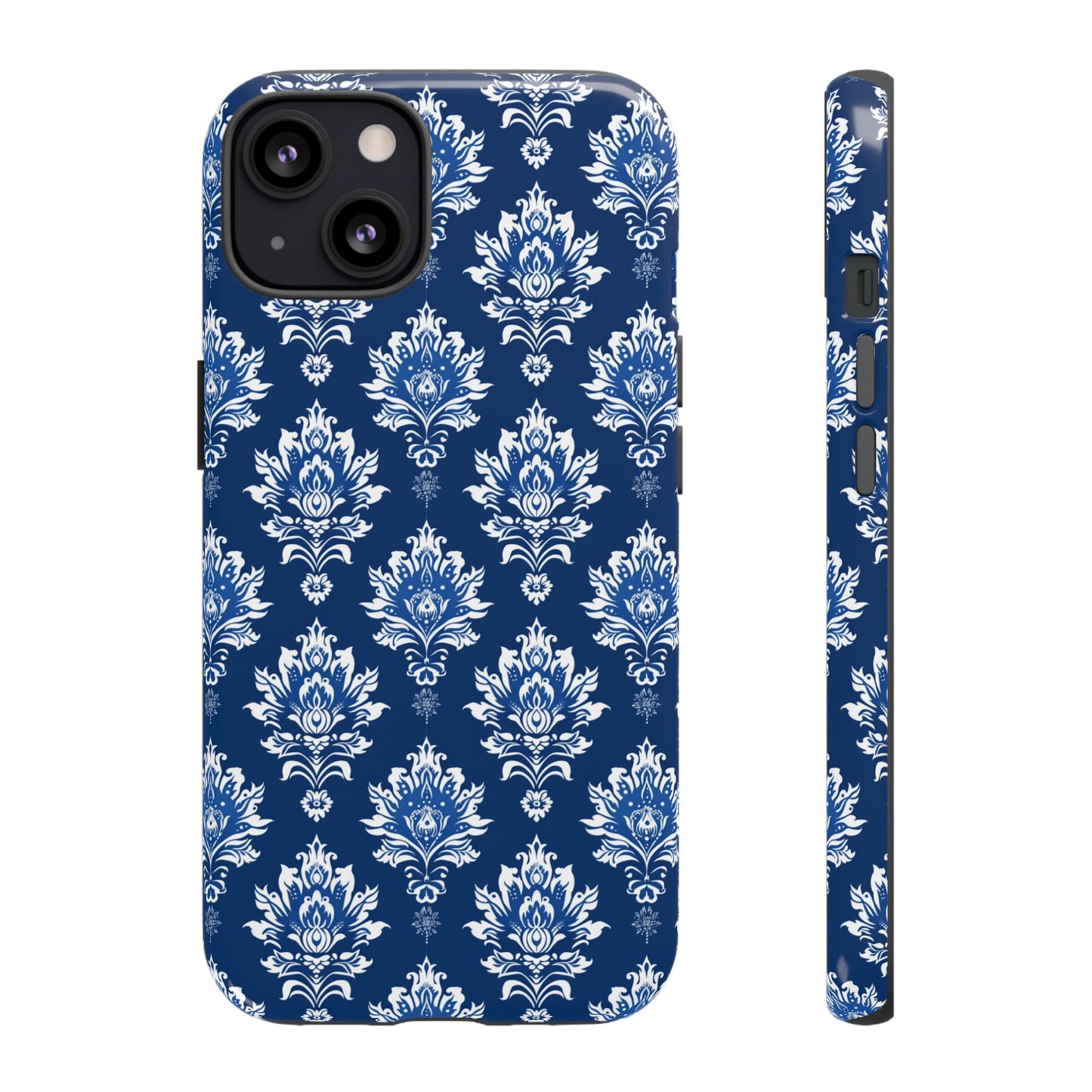 Traditional Thai pattern white motif on blue for Iphone