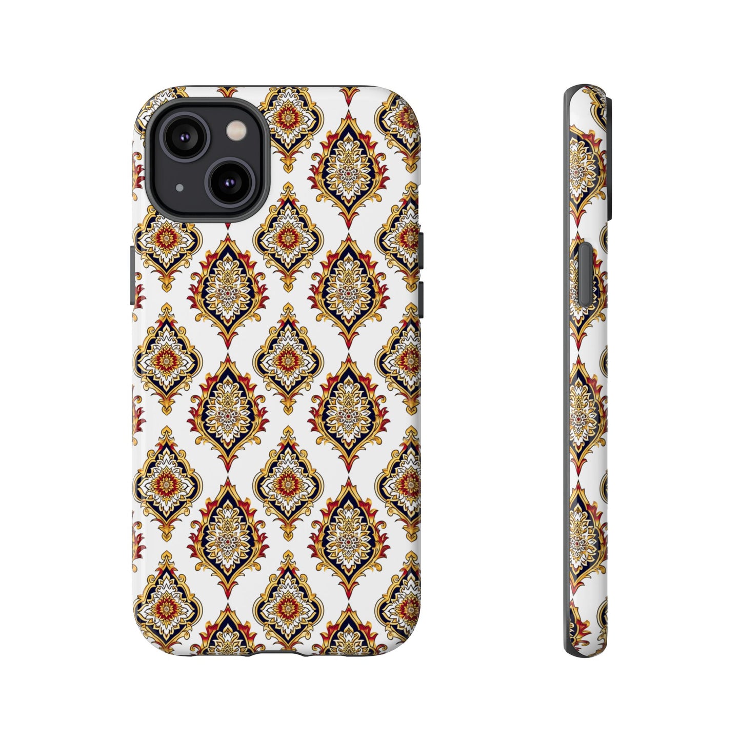 Traditonal green on white motif IPhone