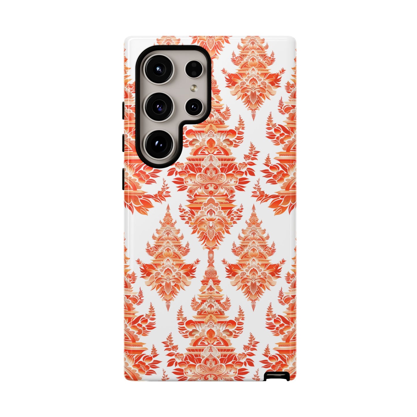 Red traditional motif on white of Galaxy