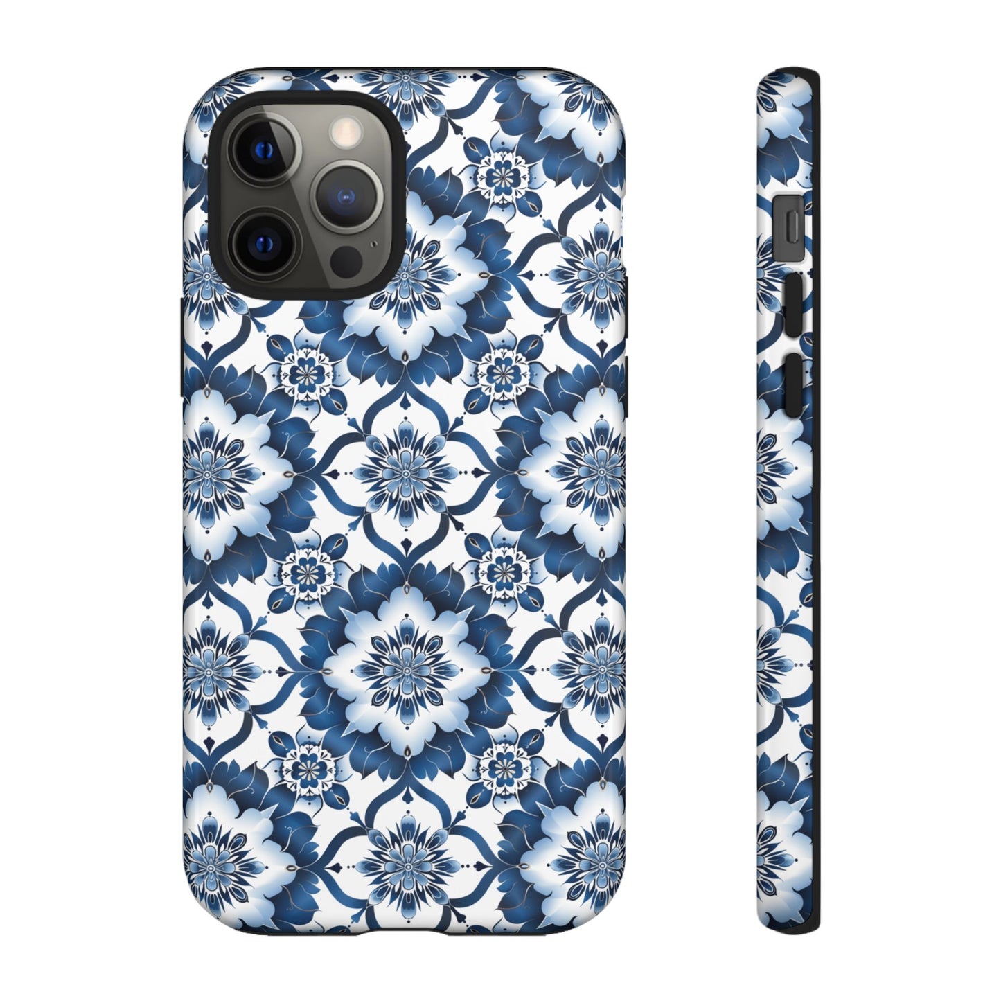 Blue on white Thai patterns Iphone