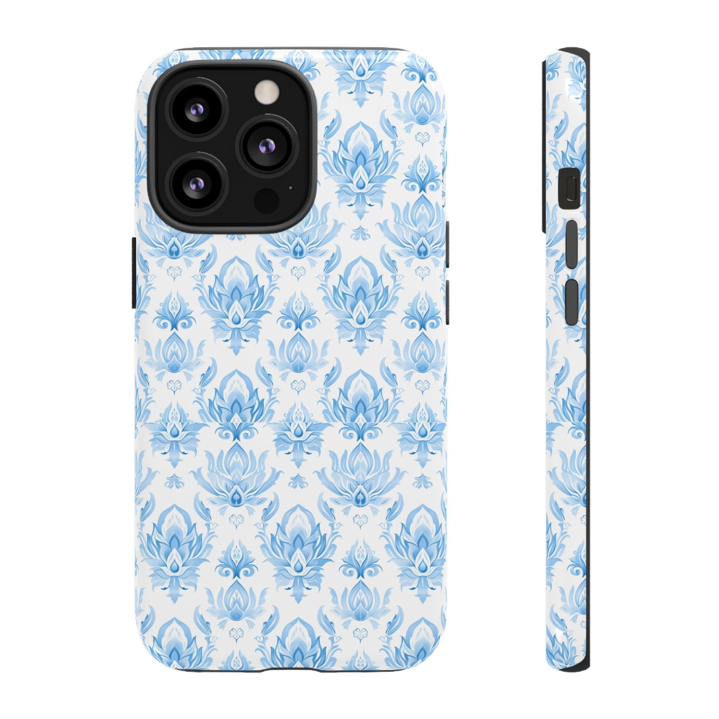 Traditional Thai motif Light blue on white for Iphone