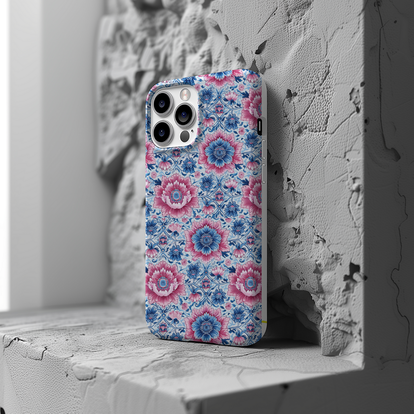 Bleu and Pink LOTUS Thai motif for Iphone