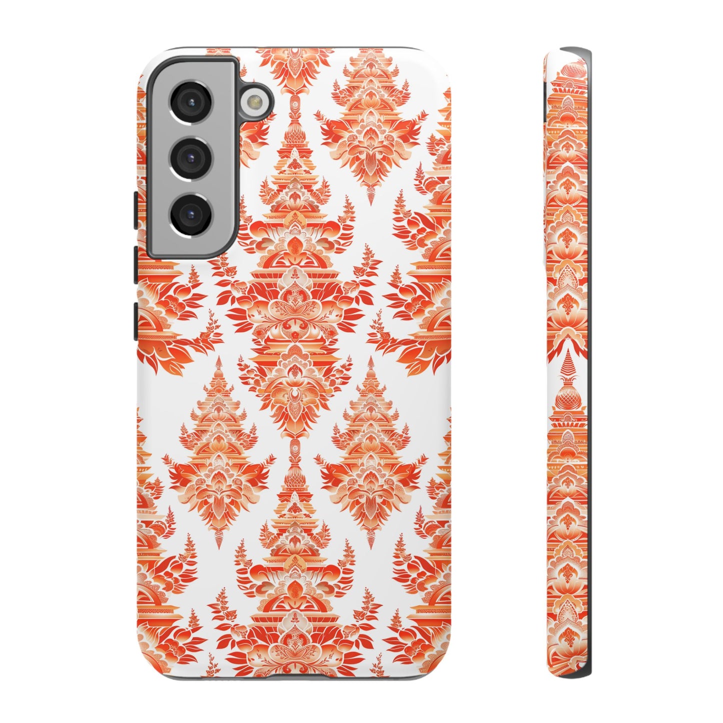 Red traditional motif on white of Galaxy