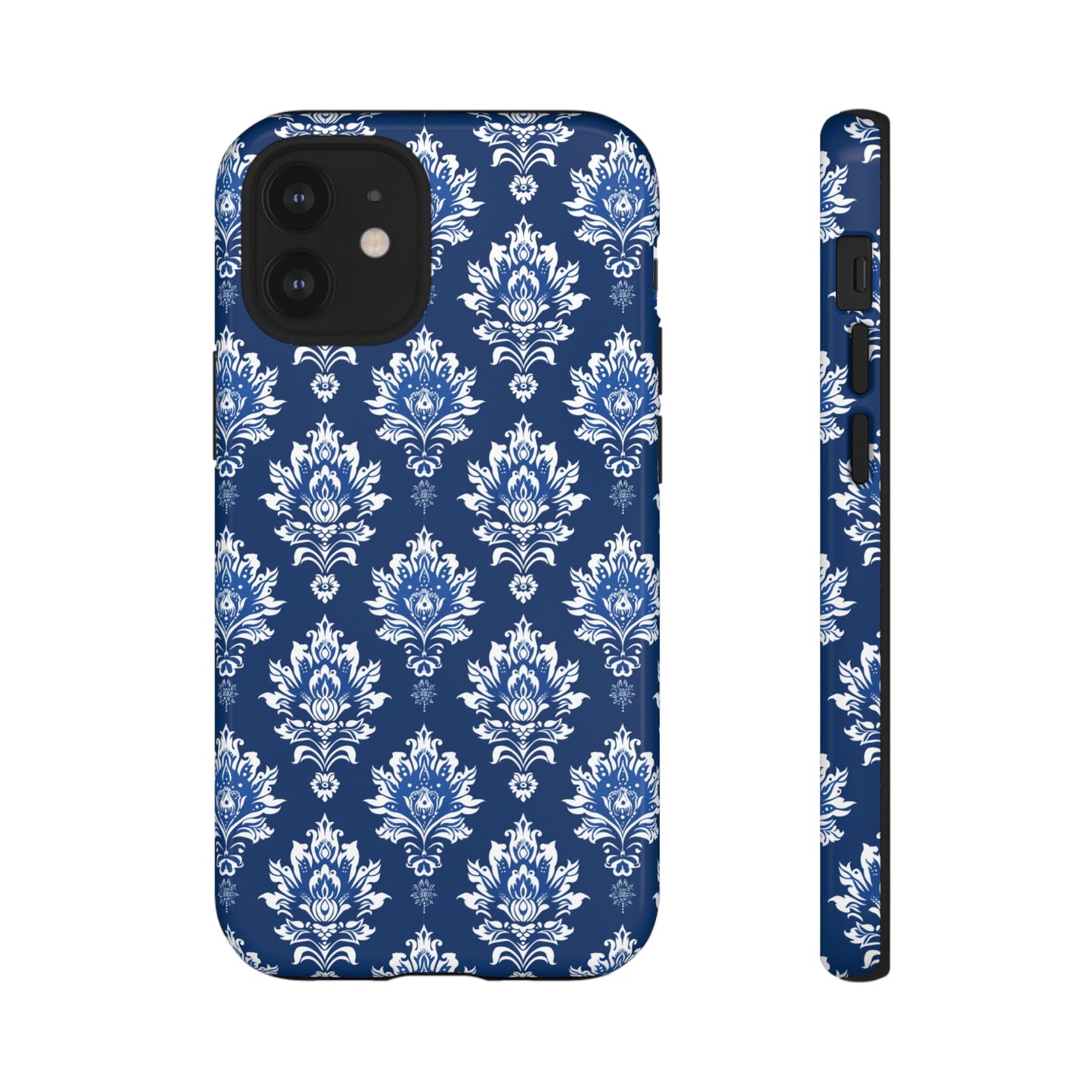 Traditional Thai pattern white motif on blue for Iphone