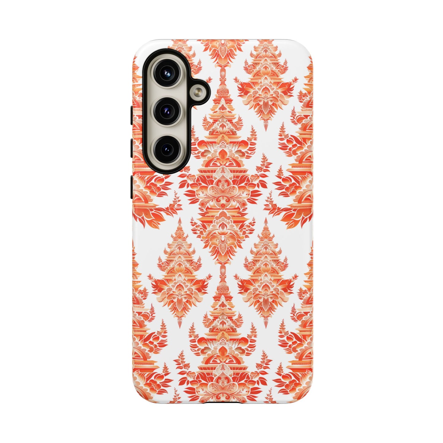 Red traditional motif on white of Galaxy