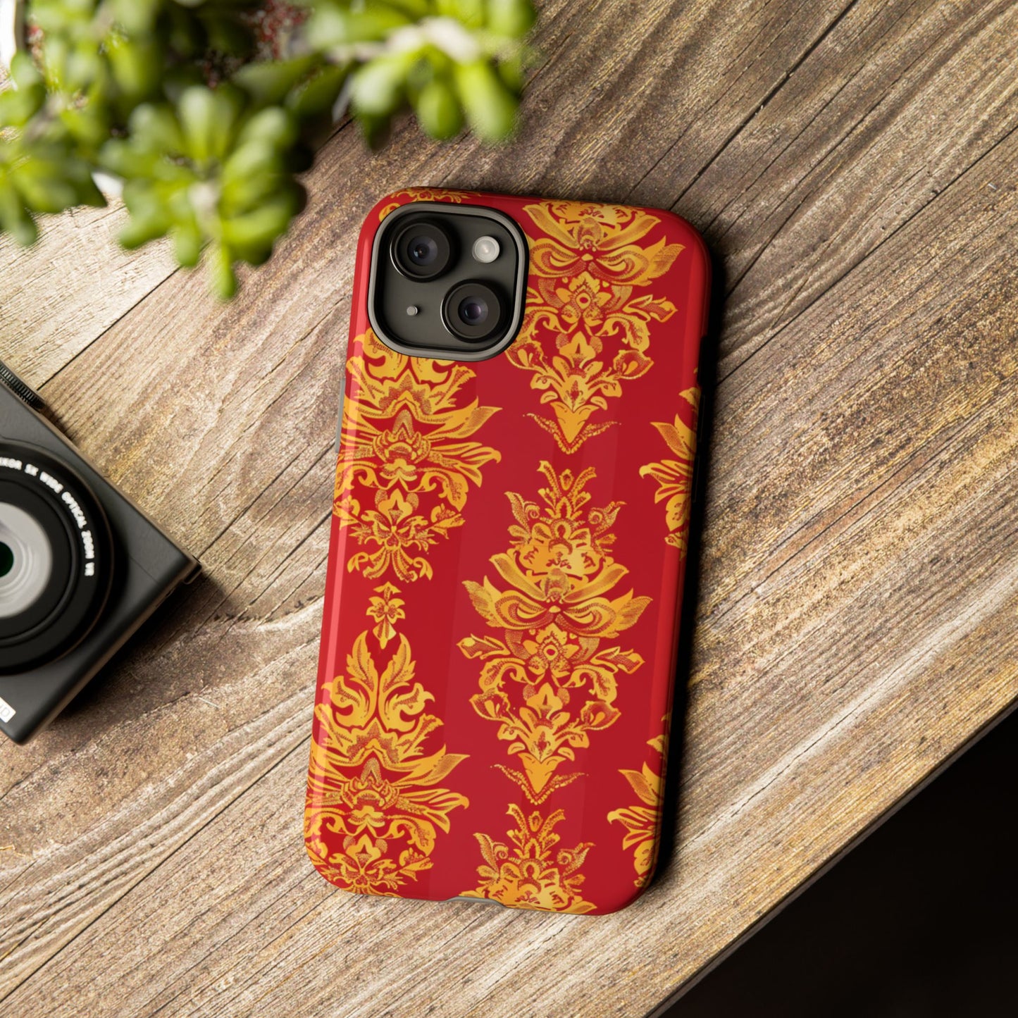 Gold on red Thailand traditional motif for Iphone