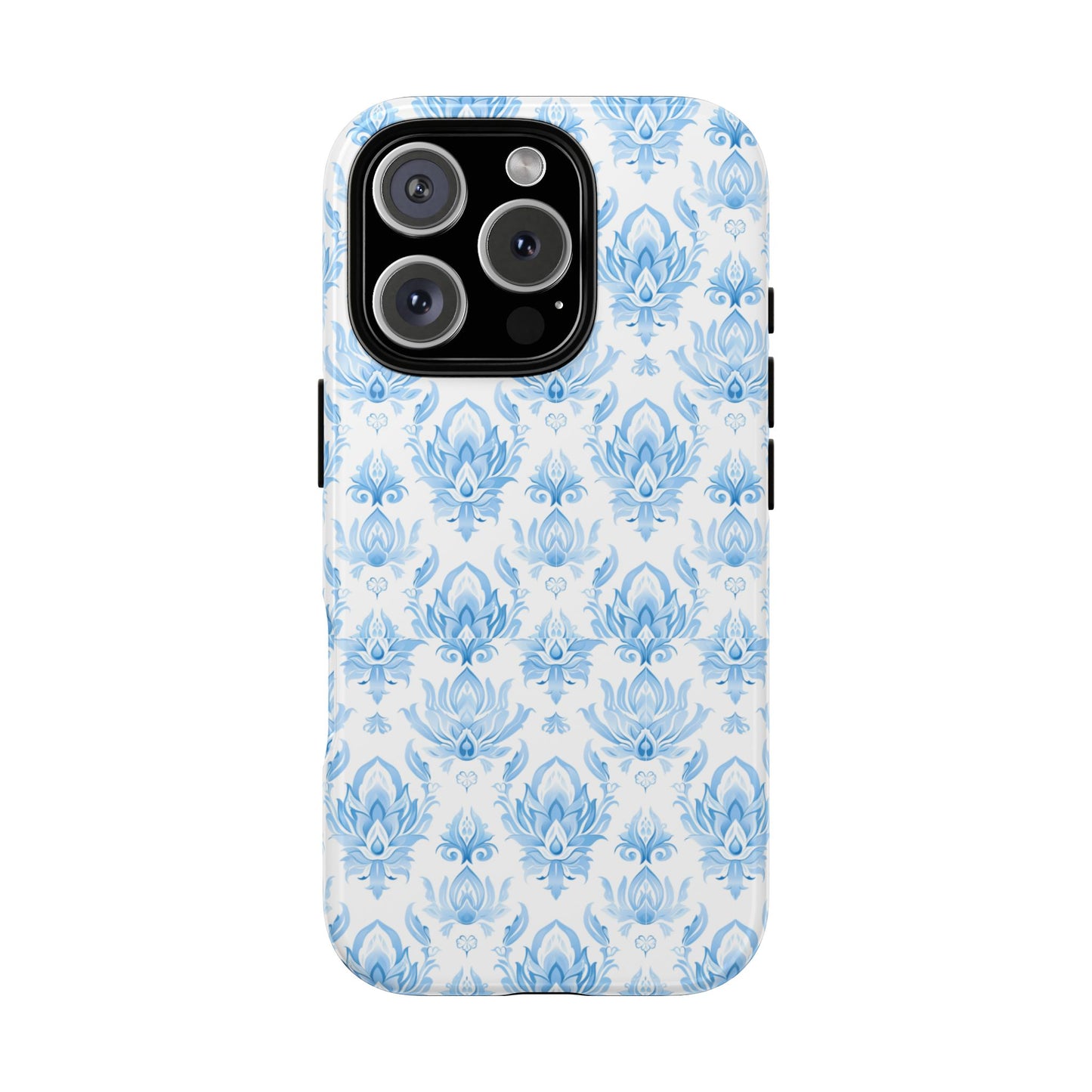 Traditional Thai motif Light blue on white for Iphone