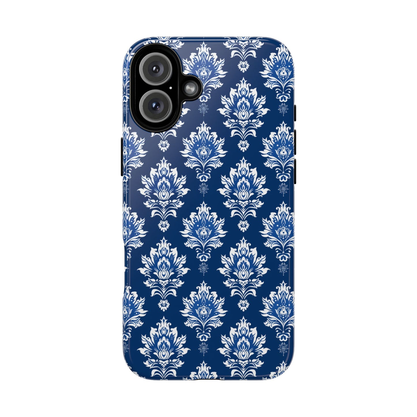 Traditional Thai pattern white motif on blue for Iphone