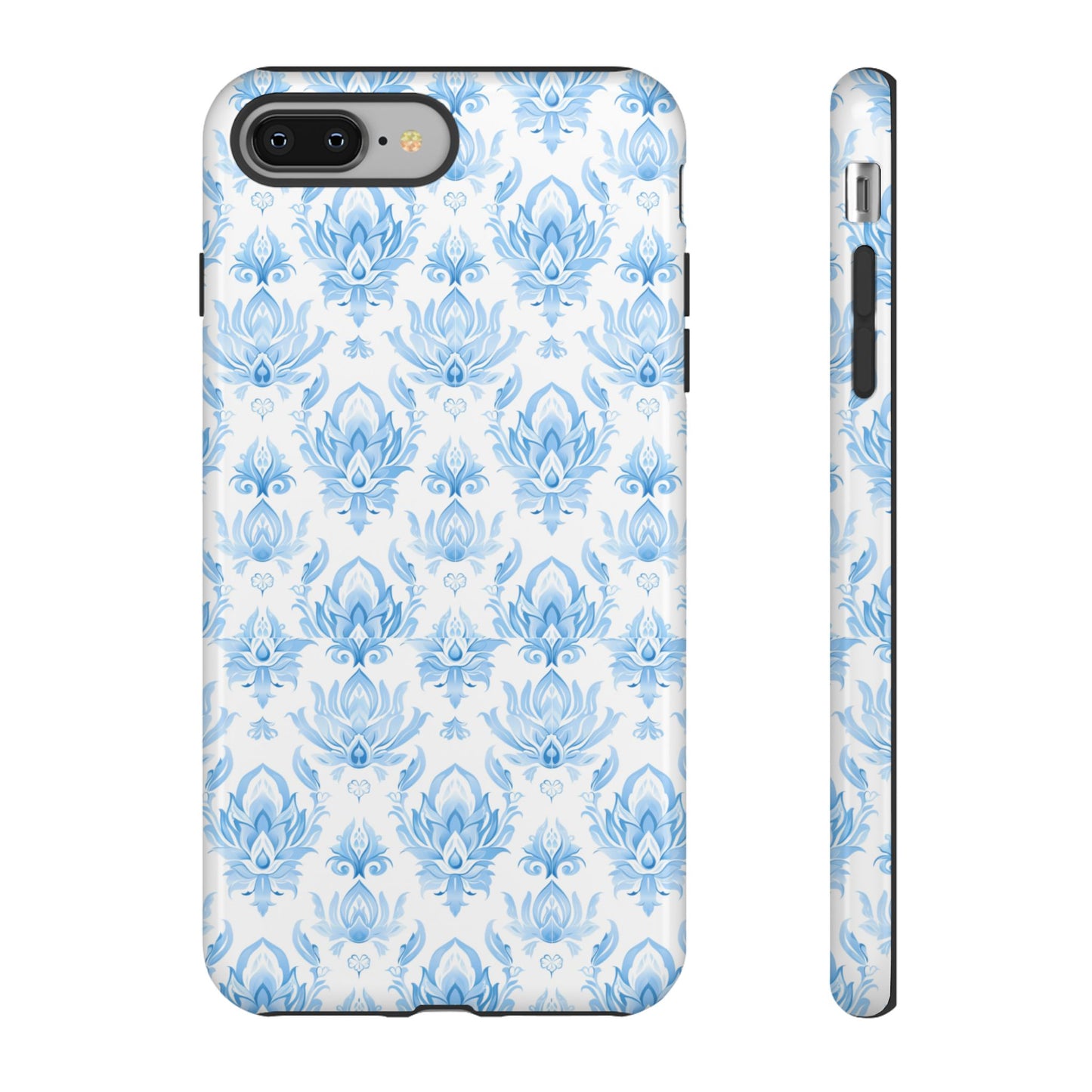 Traditional Thai motif Light blue on white for Iphone