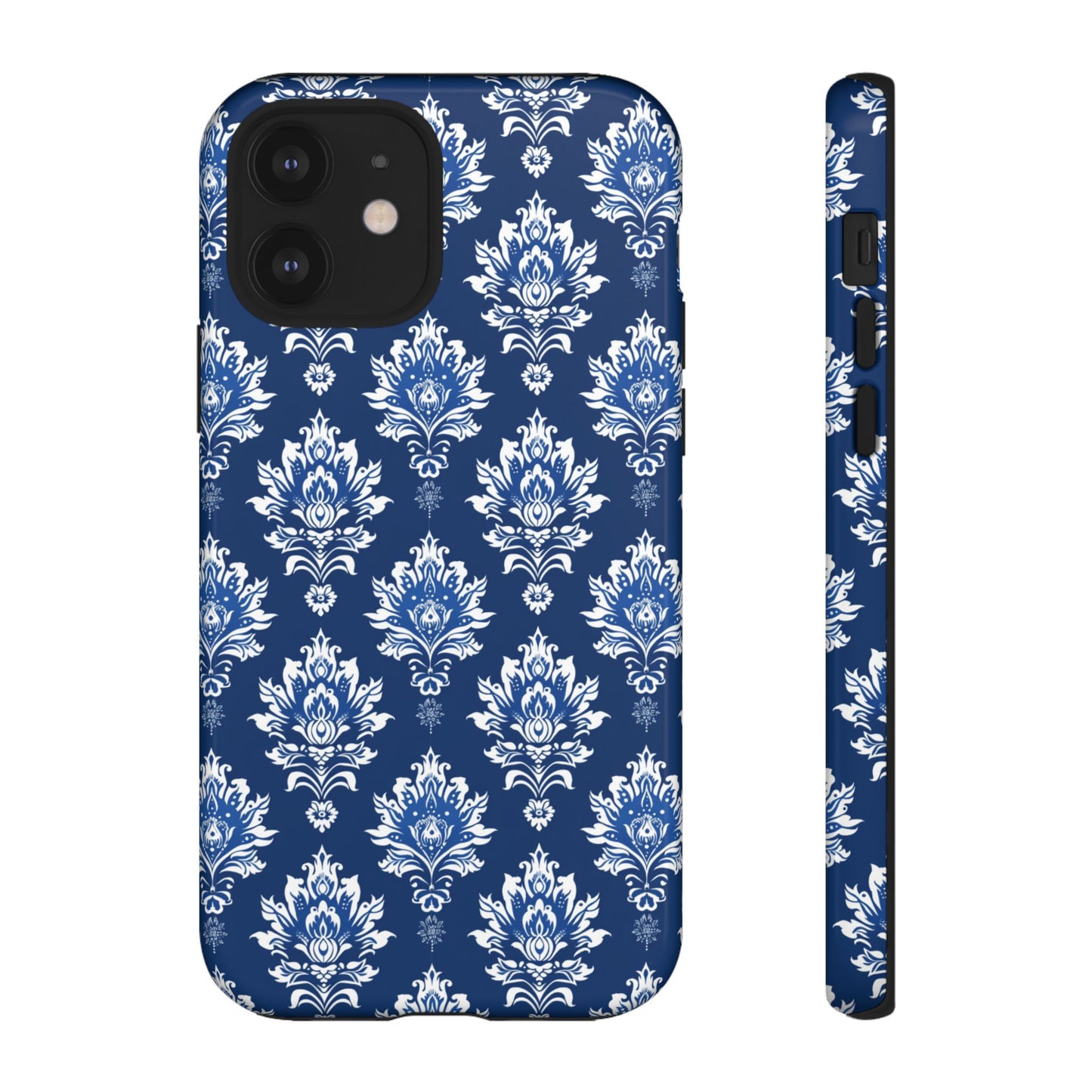 Traditional Thai pattern white motif on blue for Iphone