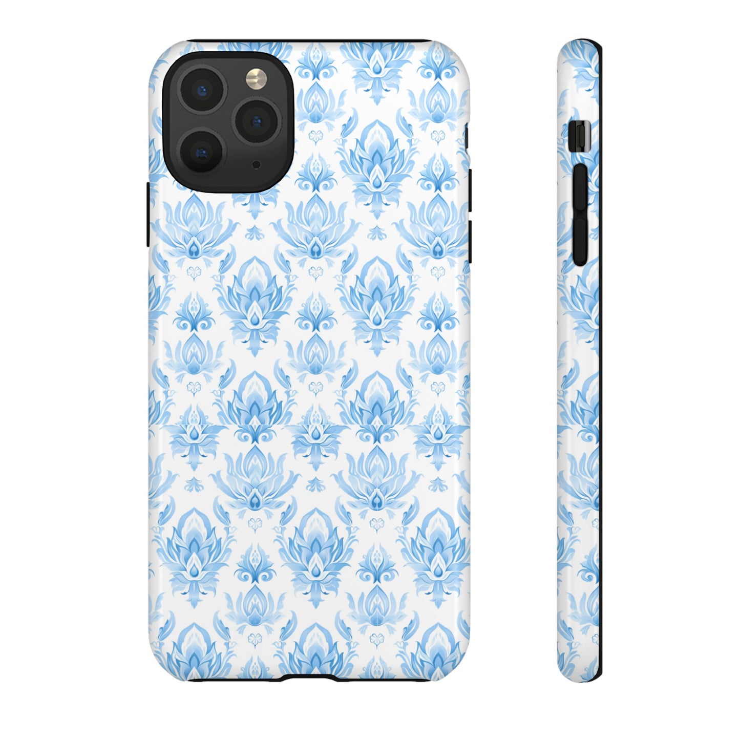Traditional Thai motif Light blue on white for Iphone