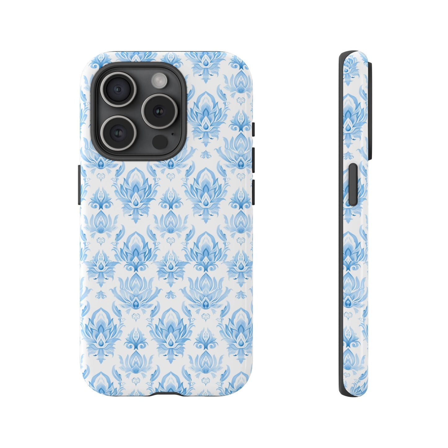 Traditional Thai motif Light blue on white for Iphone