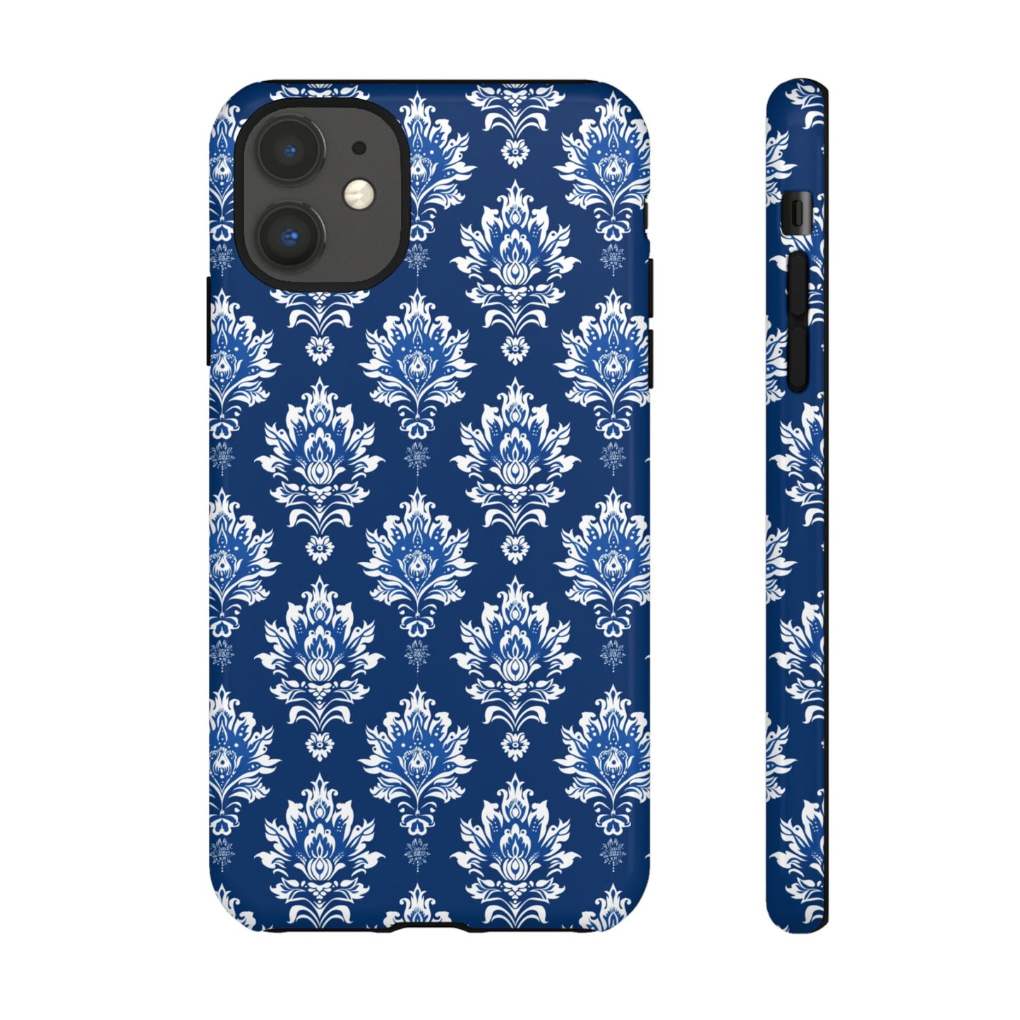 Traditional Thai pattern white motif on blue for Iphone