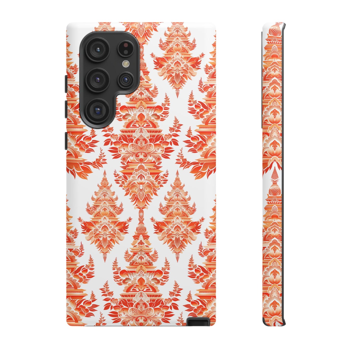 Red traditional motif on white of Galaxy