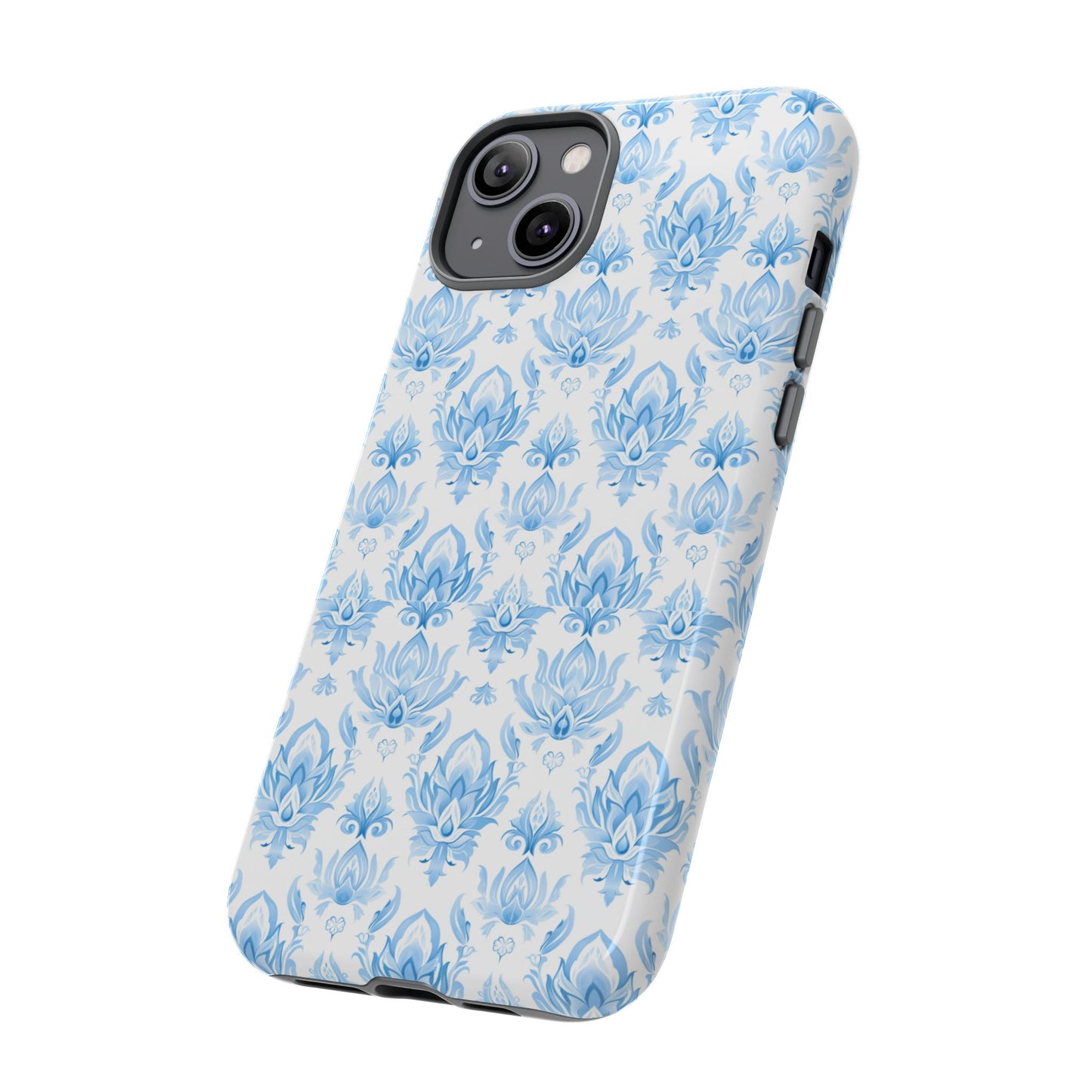 Traditional Thai motif Light blue on white for Iphone