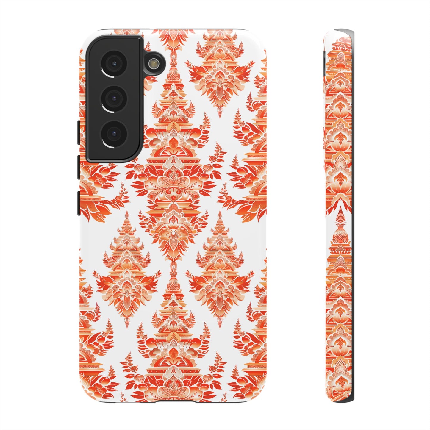 Red traditional motif on white of Galaxy