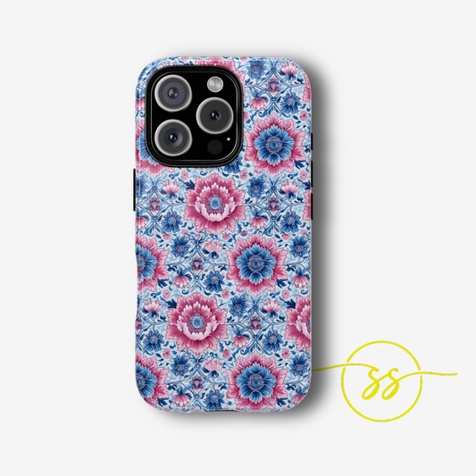 Bleu and Pink LOTUS Thai motif for Iphone