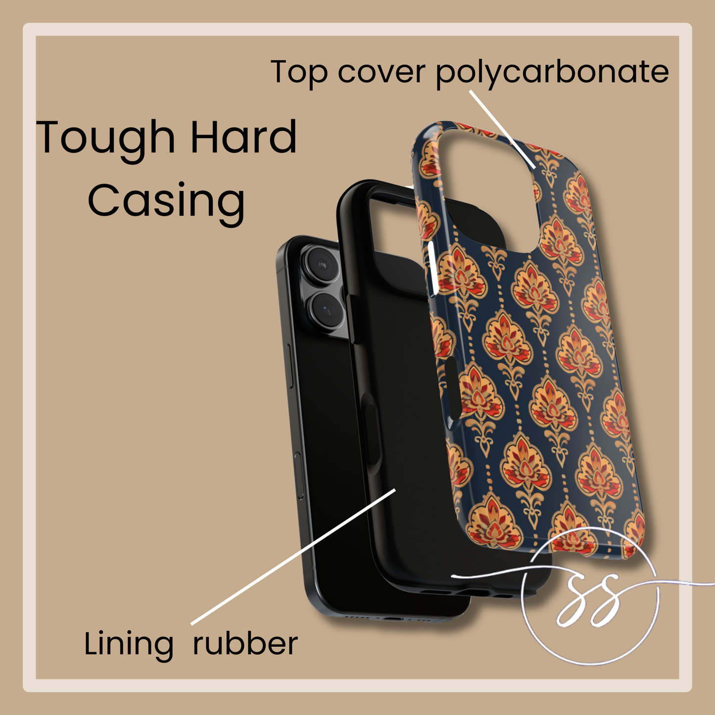 Gold on Green Thailand classic motif Iphone